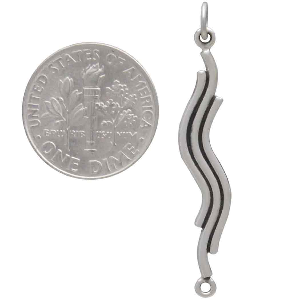 Sterling Silver Large Squiggle Link 40x6mm