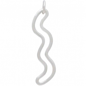 Sterling Silver Openwork Squiggle Link 32x7mm