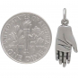 Sterling Silver Left Hand Charm 21x8mm