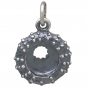 Sterling Silver Mini Sea Urchin Charm 16x11mm