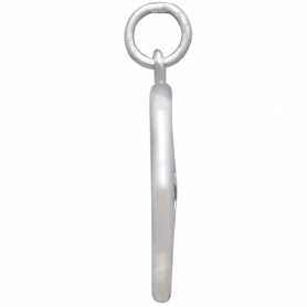 Sterling Silver Wax Seal Compass Charm 22x16mm