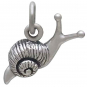 Sterling Silver Snail Charm 10x14mm