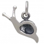 Sterling Silver Snail Charm 10x14mm