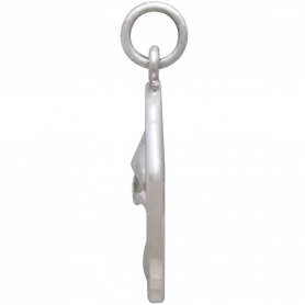 Sterling Silver Mushroom Charm with Snail 22x16mm