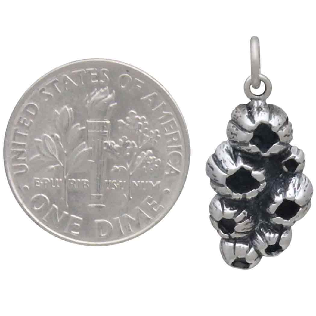 Sterling Silver Barnacle Charm 22x10mm