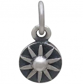 Sterling Silver Mini Sun Coin Charm