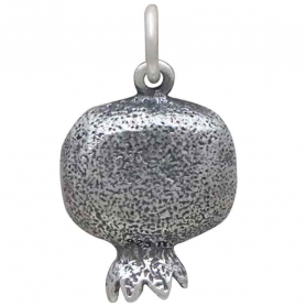 Sterling Silver Pomegranate Charm 19x12mm