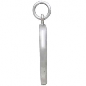 Sterling Silver Wax Seal North Star Charm 22x15mm side view