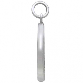 Sterling Silver Laurel Wreath Wax Seal Charm 23x17mm