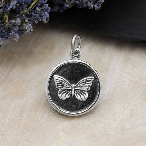 Sterling Silver Butterfly Charm in a Frame