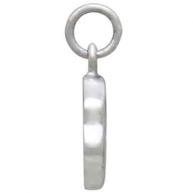 Sterling Silver Wax Seal Skull Charm 16x10mm