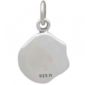 Sterling Silver Wax Seal Skull Charm 16x10mm