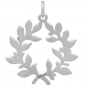 Sterling Silver Laurel Wreath Pendant 25x21mm