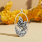 Sterling Silver Morel Mushroom Pendant 32x15mm