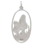 Sterling Silver Morel Mushroom Pendant Back View