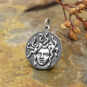 Sterling Silver Medusa Pendant 24x18mm