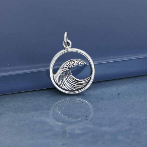 Sterling Silver Wave Charm