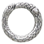 Sterling Silver Ouroboros Snake Charm Holder front 