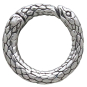 Sterling Silver Ouroboros Snake Charm Holder back view