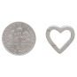 Sterling Silver Removable Heart Charm Holder with Dime