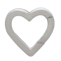 Sterling Silver Removable Heart Charm Holder Back View