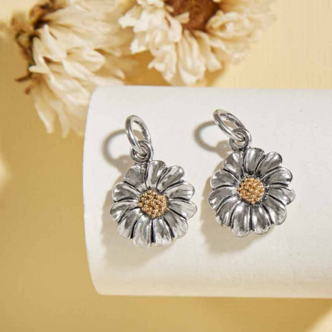 Sterling Silver Small Daisy Charm