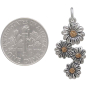 Mixed Metal Daisy Cluster Charm with Dime