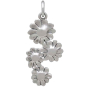 Mixed Metal Daisy Cluster Charm Back View