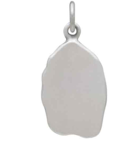 Sterling Silver Mushroom Wax Seal Charm 23x11mm back view