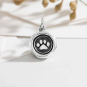 Sterling Silver Paw Print Wax Seal Charm 16x11mm