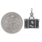 Sterling Silver Suitcase Charm  with Dime