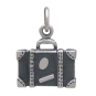 Sterling Silver Suitcase Charm  Back View