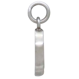 Mixed Metal Wax Seal Skull Charm Side View