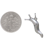 Sterling Silver Banana Slug Charm with Dime