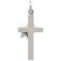 Sterling Silver Cross with Rose Charm Back View