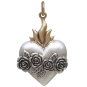 Mixed Metal Immaculate Heart of Mary Pendant Front View