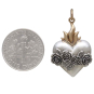 Mixed Metal Immaculate Heart of Mary Pendant with Dime