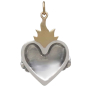 Mixed Metal Immaculate Heart of Mary Pendant Back View