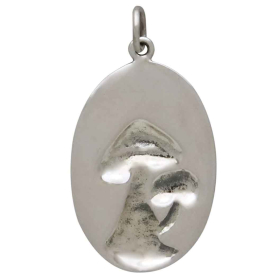 Sterling Silver Mushroom Cottage Charm Back View