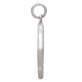 Sterling Silver Wax Seal Eye Charm Side View