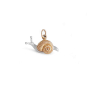 Mixed Metal Snail Charm 15x19mm