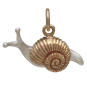 Mixed Metal Snail Charm Front View