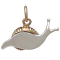 Mixed Metal Snail Charm Back View