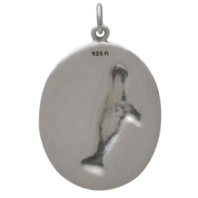 Sterling Silver Harbor Seal Pendant Back View