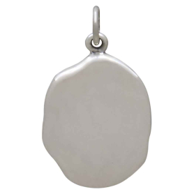 Sterling Silver Wax Seal Snake Charm Back View