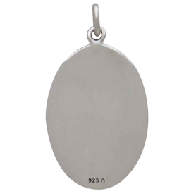 Sterling Silver Lucky Koi Pendant Back View