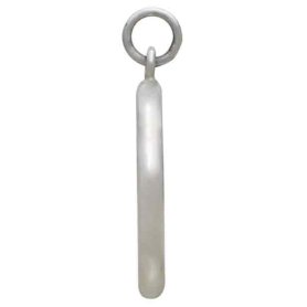 Sterling Silver Wax Seal Forget Me Not Charm Side View