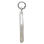 Sterling Silver Wax Seal Forget Me Not Charm Side View