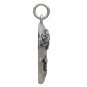 Sterling Silver Skull with Rose Crown Pendant Side View