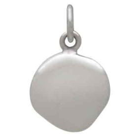 Sterling Silver Wax Seal with Bronze Paw Print Charm Back View with Dime